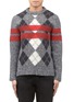 Main View - Click To Enlarge - GIVENCHY - Wool striped argyle sweater