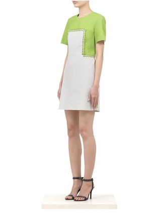 Figure View - Click To Enlarge - 3.1 PHILLIP LIM - Pin-and-eyelet embellishment two-tone shift dress