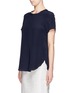 Front View - Click To Enlarge - 3.1 PHILLIP LIM - Overlap side T-shirt