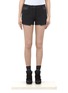 Main View - Click To Enlarge - T BY ALEXANDER WANG - Leather-panel cotton-twill shorts