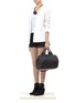 Figure View - Click To Enlarge - T BY ALEXANDER WANG - Leather-panel cotton-twill shorts