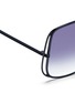 Detail View - Click To Enlarge - VICTORIA BECKHAM - Halo frame oversize metal sunglasses