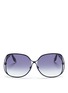 Main View - Click To Enlarge - VICTORIA BECKHAM - Halo frame oversize metal sunglasses