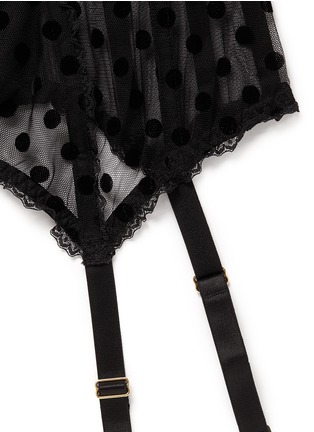 Detail View - Click To Enlarge - L'AGENT - 'Rosalyn' polka dot flock tulle basque