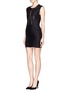 Front View - Click To Enlarge - IRO - Ambre geometric sheer insert dress