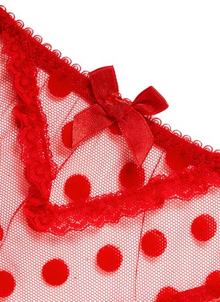 Detail View - Click To Enlarge - L'AGENT - 'Rosalyn' polka dot flock tulle mini briefs