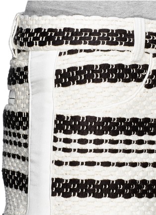 Detail View - Click To Enlarge - IRO - 'Axano' silk-trim woven shorts