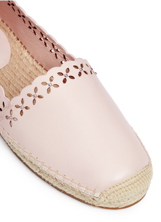 Detail View - Click To Enlarge - MICHAEL KORS - 'Thalia' floral lasercut leather espadrille slip-ons