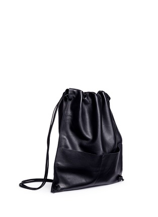 Detail View - Click To Enlarge - A-ESQUE - 'Draw Pack 01' leather drawstring backpack