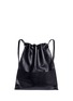 Main View - Click To Enlarge - A-ESQUE - 'Draw Pack 01' leather drawstring backpack