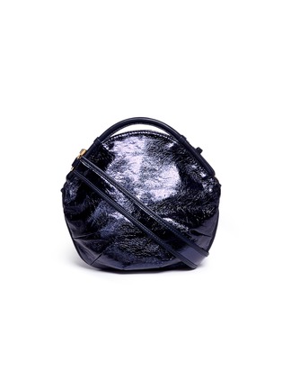 Main View - Click To Enlarge - A-ESQUE - 'Petal Miniature' colourblock metallic leather bag