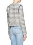 Back View - Click To Enlarge - TORY BURCH - Nicole striped tweed embellished jacket