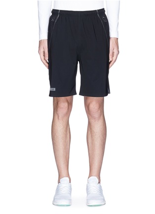 Main View - Click To Enlarge - DYNE - 'Leoh' reflective trim perforated side shorts