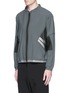 Front View - Click To Enlarge - DYNE - 'Carlson' metallic patch blouson jacket