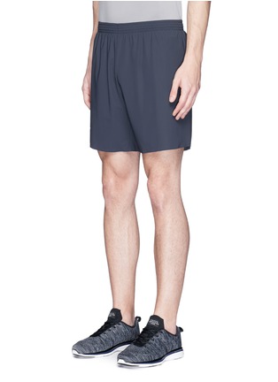 Front View - Click To Enlarge - 72035 - Reflective logo print performance running shorts