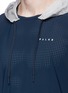 Detail View - Click To Enlarge - 72035 - Reflective logo print perforated sleeveless hoodie