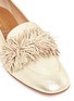 Detail View - Click To Enlarge - AQUAZZURA - 'Wild' fringe band metallic suede loafers