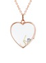Figure View - Click To Enlarge - LOQUET LONDON - 14k rose gold rock crystal heart locket – Large 22mm