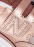 Detail View - Click To Enlarge - NEW BALANCE - '580' metallic kids sneakers