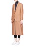 Front View - Click To Enlarge - NEIL BARRETT - Hem underlay wool blend coat