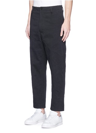 Front View - Click To Enlarge - ACNE STUDIOS - 'Albert' belted back straight leg chinos