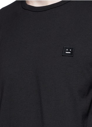 Detail View - Click To Enlarge - ACNE STUDIOS - 'Fello' face patch long sleeve T-shirt