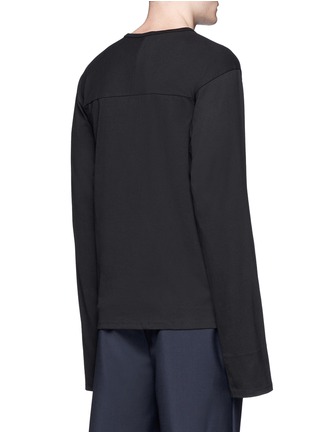 Back View - Click To Enlarge - ACNE STUDIOS - 'Fello' face patch long sleeve T-shirt