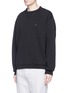 Front View - Click To Enlarge - ACNE STUDIOS - 'Fint' face patch sweatshirt