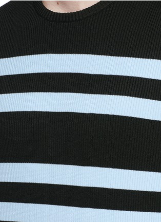 Detail View - Click To Enlarge - ACNE STUDIOS - 'Keris' stripe short sleeve sweater