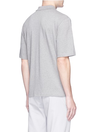 Back View - Click To Enlarge - ACNE STUDIOS - 'Falco Face' embroidered patch polo shirt