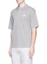 Front View - Click To Enlarge - ACNE STUDIOS - 'Falco Face' embroidered patch polo shirt