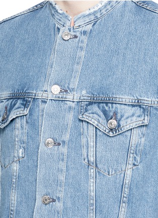 Detail View - Click To Enlarge - ACNE STUDIOS - 'Who' raw edge collar denim jacket