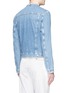 Back View - Click To Enlarge - ACNE STUDIOS - 'Who' raw edge collar denim jacket