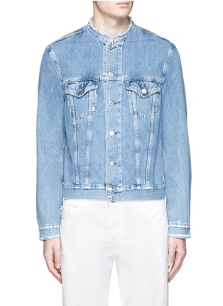 Main View - Click To Enlarge - ACNE STUDIOS - 'Who' raw edge collar denim jacket