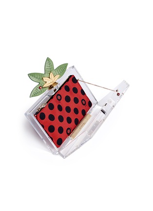  - CHARLOTTE OLYMPIA - 'Lucky Pandora' ladybug embellished Perspex clutch