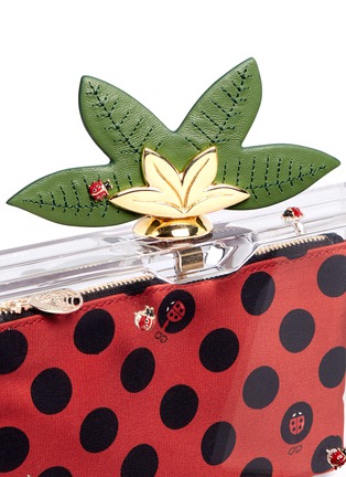  - CHARLOTTE OLYMPIA - 'Lucky Pandora' ladybug embellished Perspex clutch