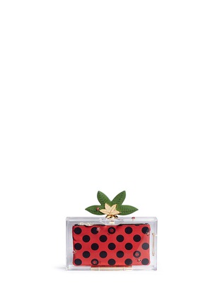 Main View - Click To Enlarge - CHARLOTTE OLYMPIA - 'Lucky Pandora' ladybug embellished Perspex clutch