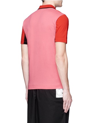 Back View - Click To Enlarge - MC Q - Colourblock cotton jersey polo shirt