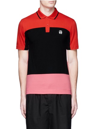Main View - Click To Enlarge - MC Q - Colourblock cotton jersey polo shirt