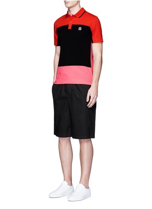 Figure View - Click To Enlarge - MC Q - Colourblock cotton jersey polo shirt