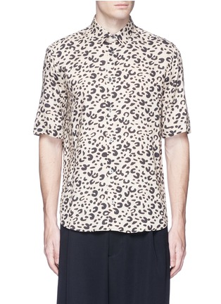 Main View - Click To Enlarge - MC Q - Leopard print bowling shirt