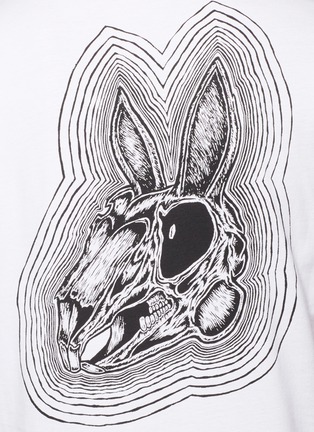 Detail View - Click To Enlarge - MC Q - 'Bunny Be Here Now' print cotton T-shirt