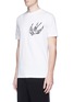 Front View - Click To Enlarge - MC Q - Paisley swallow embroidered T-shirt