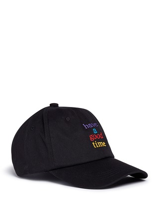 Main View - Click To Enlarge - HAVE A GOOD TIME - Logo embroidered baseball cap