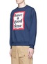 Front View - Click To Enlarge - HAVE A GOOD TIME - Frame logo print fleece lined sweatshirt