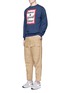 Figure View - Click To Enlarge - HAVE A GOOD TIME - Frame logo print fleece lined sweatshirt