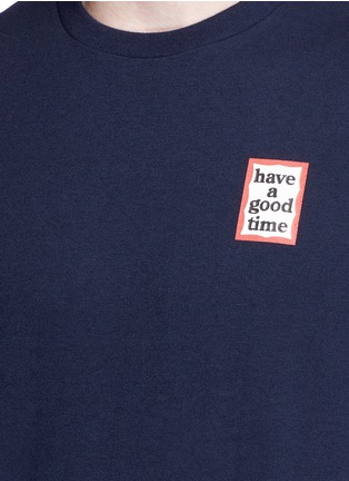 Detail View - Click To Enlarge - HAVE A GOOD TIME - Mini frame logo print T-shirt