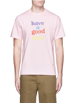 Main View - Click To Enlarge - HAVE A GOOD TIME - Logo print cotton T-shirt