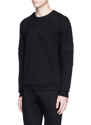 Front View - Click To Enlarge - 73333 - Slice' ottoman ribbed panel sweatshirt