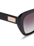 Detail View - Click To Enlarge - - - Logo plaque acetate cat eye sunglasses